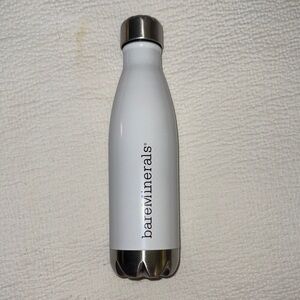 bareMinerals White and Silver Insulated Water Bottle, 17oz